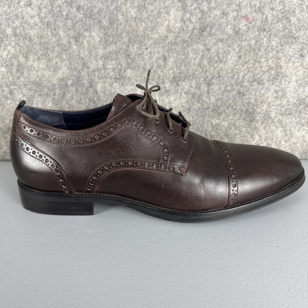 Cole Haan Mens Jefferson Grand 2.0 Oxford Shoes Size 12 M Brown Leather C30624